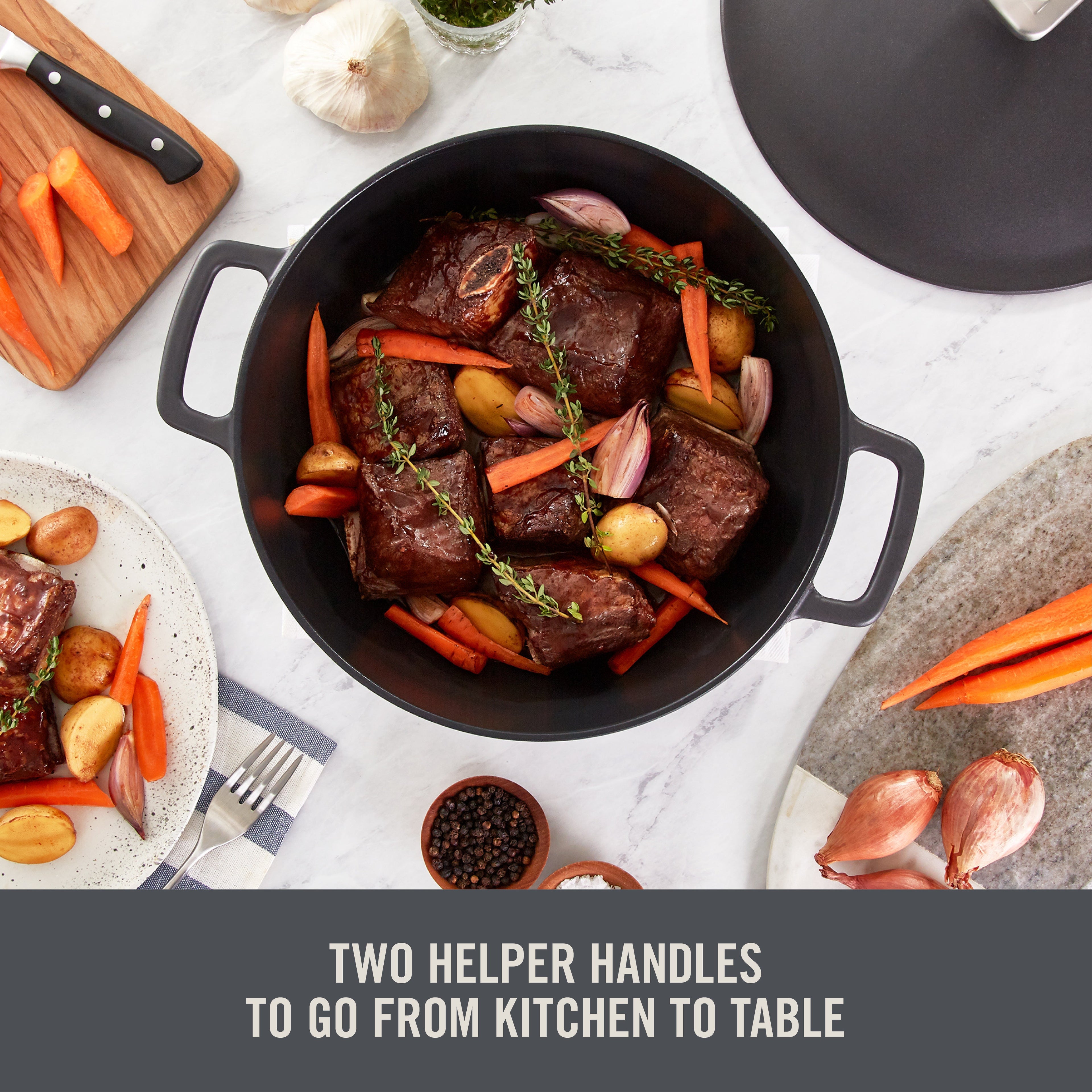 4.5 Qt. Nonstick Cast Iron Braiser